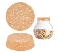 AHANDMAKER Large Tapered Cork Plugs 2 pcs Wooden Wine Bottle Stoppers for Mason Jars, Glass Bottles and Pottery, 4.3"x1.1",Bottom Diameter 3.8"
