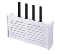 AHANDMAKER Modem Cable Router Cover Router Storage Box WiFi Router Box Hider Power Strip Cable Management Hider Rack for Most Routers Power Strip Management and Organization, 14.9"x3.3"x7.9"