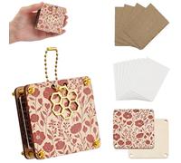 AHANDMAKER Pocket Flower Press Plant Preservation Kit Wooden Pocket Flower Pressing Portable Small Leaf Petal Preservation for Arts and Crafts Lovers, Plant Lover Gifts (Golden)