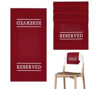AHANDMAKER Reserved Seating Sign, Seating Placeholder with Printed Word Reserved Chair Signs for Weddings Parties Celebrations Receptions Church or Event(Red, 4pcs)