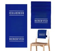 AHANDMAKER Reserved Seating Sign, Seating Placeholder with Printed Word Reserved Chair Signs for Weddings Parties Celebrations Receptions Church or Event(Blue, 4pcs)