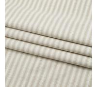 AHANDMAKER Striped Ticking Fabric by The Yard 57" Wide Modern Simple Style Strip Cotton Fabric Plaid Striped Quilting Fabrics for Upholstery Table Cloths Pillows Cushions Sewing Supplies, Beige