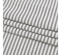 AHANDMAKER Striped Ticking Fabric by The Yard 57" Wide Modern Simple Style Strip Cotton Fabric Plaid Striped Quilting Fabrics for Upholstery Table Cloths Pillows Cushions Sewing Supplies, Black