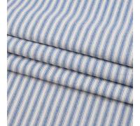 AHANDMAKER Striped Ticking Fabric by The Yard 57" Wide Modern Simple Style Strip Cotton Fabric Plaid Striped Quilting Fabrics for Upholstery Table Cloths Pillows Cushions Sewing Supplies, Blue