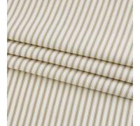 AHANDMAKER Striped Ticking Fabric by The Yard 59.8" Wide Wheat White Woven Ticking Striped Fabric Modern Simple Style Strip Fabrics for Upholstery Table Cloths Pillows Cushions Sewing Supplies