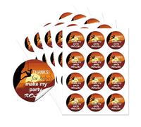 AHANDMAKER Thank You Sticker Labels, Rock Climbing Theme Party Circle Stickers, 60 Pcs 2" Self-Adhesive, Perfect for Party Favors, Envelope Seals & Goodie Bags