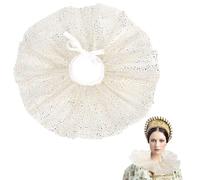 AHANDMAKER Vintage Mesh Neck Ruff Ruffle Collar, Layered Clown Tulle Ruffle Collar Adjustable Renaissance Victorian Mesh Choker Wrap for Cosplay Props Halloween Party Costume Accessories