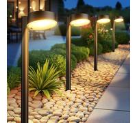 Ahaorigin 8 Pack Solar Pathway Lights Outdoor, 12 Brighter LED Solar Lights Outdoor Waterproof, Up to 12 Hrs Solar Powered Outdoor Lights for Yard, Modern Garden Path Walkway Driveway Lights