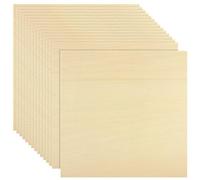 AHAQU 15PCS Plywood Sheets, 300 x 300 x 3mm Basswood Sheets, Unfinished Wood Boards for DIY Crafts, Painting, Modelling, Fretwork Engraved, Home Decor