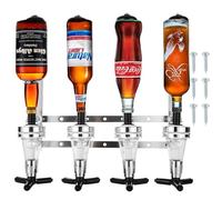 AHAQU 4 Bottle Optics for Spirits, 30ml Bar Optics Wall Mounted | Optics for Home Bar, Drink Dispenser Alcohol for Spirits, Wine, Home Pub, Party, Kitchen Bar