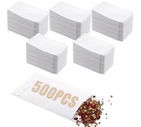 AHAQU 500PCS Small White Envelopes, 6x10cm/2.4x3.9 inch Self-Adhesive Seed Packets, Kraft Paper Money Envelopes for Storing Small Items, Coins, Beads, Wages