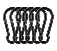 AHAQU 6PCS M10 Carabiner Clip, 100mm/4 Inch Heavy Duty Keychain Carabiners, Spring Snap Hooks 304 Stainless Steel for Hiking, Fishing, Traveling, Camping, Keyring