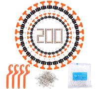 AHAQU Tile Leveling System, 200PCS Reusable Tile Leveler Spacers with 4 Special Wrench, 100PCS T Needle and 500PCS 2mm Tiles Spacers, Tiles Installation Tool Kit for Building Walls and Floors