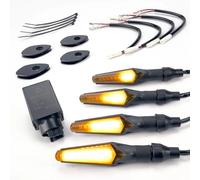 Aharon Motolumino LED Sequential Flowing Turn Signal Lights | Complete Kit for Honda | Super-Bright | Tinted Lens | Motorcycle Flasher Indicator | E-Mark | Waterproof Blinker