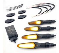 Aharon Motolumino LED Sequential Flowing Turn Signal Lights | Complete Kit for Honda | Super-Bright | Tinted Lens | Motorcycle Flasher Indicator | E-Mark | Waterproof Blinker
