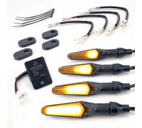 Aharon Motolumino LED Sequential Flowing Turn Signal Lights | Complete Kit for Triumph | Super-Bright | Tinted Lens | Motorcycle Flasher Indicator | E-Mark | Waterproof Blinker