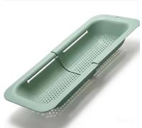 AHASON'S Over The Sink Colander Strainer Baske,Wash Vegetables and Fruits, Drain Cooked Pasta, Extendable Basket (Mint Green)
