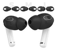 AhaStyle 3 Pairs AirPods 3 Ear Tips Silicone Earbuds Cover [Not Fit in The Charging Case] Compatible with Apple AirPods 3 2021 (Large+Medium+Small, Black)