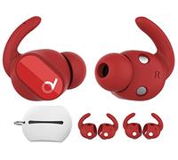 AhaStyle 3 Pairs Beats Studio Buds Ear Hooks Anti-Slip Ear Covers Silicone Accessories【Not Fit in The Charging Case】Compatiable with New Beats Studio Buds 2021 (Red)
