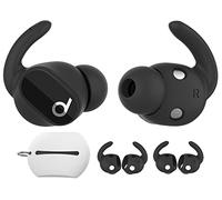 AhaStyle 3 Pairs Beats Studio Buds Ear Hooks Anti-Slip Ear Covers Silicone Accessories【Not Fit in The Charging Case】Compatiable with New Beats Studio Buds 2021 (Black)