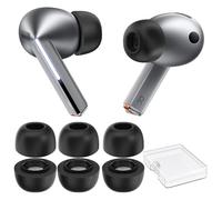 AhaStyle Memory Foam Earbud Tips for Samsung Galaxy Buds4 Pro/Buds3 Pro | 3 Pairs Large, Added Storage Box, Ultimate Comfort, Noise Canceling Memory Foam, Anti Slip, Secure Fit, Fits Charging Case