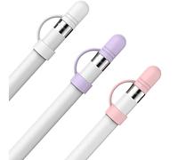 AhaStyle Silicone Cap for Apple Pencil 1st Generation 3 Pack Anti-lost Apple Pencil Cap Cover Accessories Replacement Cap Compatible with Apple Pencil 1st Gen (White,Purple,Pink)