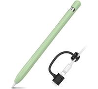 AHASTYLE Silicone Case for Apple Pencil 1st Gen [Added Cable Adapter Tether] Anti-slip Protective Case Compatible with Apple Pencil 1st Gen (1 Pack, Avocado Green)