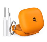 AhaStyle Silicone Case for Beats Powerbeats Pro 2 (2025) Accessories,Orange | with Cleaning Kit & Carabiner, Top Logo Visible, Skin-Friendly Soft Touch, Shockproof, Full Protection, Wireless Charging
