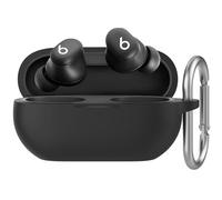 AhaStyle Silicone Case for Beats Solo Buds (2024) Accessories, Black | Skin-Friendly Soft Touch, Full Protection,Shockproof, with Carabiner, Supports Wireless Charging, for Men Women