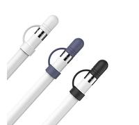 AhaStyle Silicone Replacement Cap Compatible with Apple Pencil 1st Generation 3 Pack Anti-lost Apple Pencil Cap Cover Accessories (White, Black, Midnight Blue)