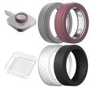 AhaStyle Silicone Ring Cover for Oura Ring Gen 5 (2026) Case Accessories, S | Dual-Texture Design, with Storage Case, Anti-Scratch, Sweatproof, Skin-Friendly, for Women Men, for Working/Out Gym, 4 Pack