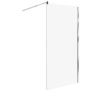 Beliani Shower Screen AHAUS 1000 x 1900 mm Silver, Clear