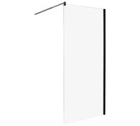 Beliani Shower Screen AHAUS 900 x 1900 mm Black, Clear