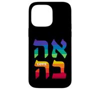 Ahava Pride Love Hebrew Language Israel Jewish Word Rainbow Case for iPhone 14 Pro Max