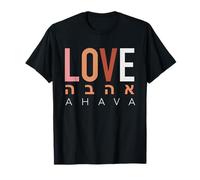 Ahava Pride Love Hebrew Language Israel Jewish Word Rainbow T-Shirt