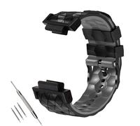 ahayo Silicone Watch Strap for Casio gshock GW-DW5600 / 8900, Soft Dual-Colour Wrist Band with Adjustable Buckle for Casio GA-100/GW-B5600/GB-5600 /GW-6900 (Black-Grey)