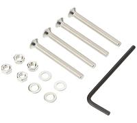 AHC 5mm Countersunk Bolts M5 x 50mm (Including Head) A2 Stainless Steel Socket/Allen Head Csk Bolt/Screws (4 Pack) Free Washers Nuts and Hex Key