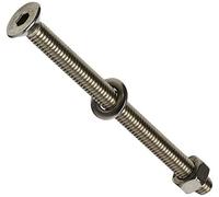 AHC A2SOCCSK680B5 M6 x 80 mm A2 Stainless Steel Socket Countersunk Screws Including Nuts and Washers (Blister Pack of 5)