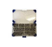 AHC K-10069 Number 6 Stainless Steel Pozi Pan Head Self Tapping Screws in Assorted Lengths (365-Piece)