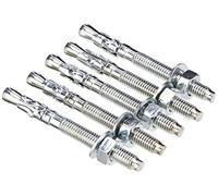 AHC K-ZYTB880B5 M8 x 80 mm Through Bolts - Zinc Plated (Pack of 5)