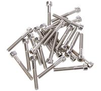 AHCA2 Stainless Steel Socket Cap Allen Key Head Bolt/Screws M4 4mm x 30mm (Pack of 25)