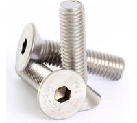 AHCA2 Stainless Steel Socket Countersunk Screw Allen Key Bolts M8 8mm x 80mm (Pack of 4)