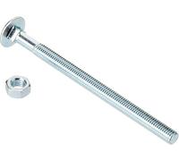 AHCMetric MILD Steel Cup Square Bolts with Nuts (ZINC & Clear) M6 X 80mm (Pack of 25)