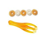 AHCP ACUPRESSURE HEALTH CARE PRODUCT Acupressure Pain Relief Yubi Lax Germa 1 Finger Roller And 5 Sujok Ring Massager For Relieving Stress And Tension & Relaxes The Mind And Body (Multicolour)