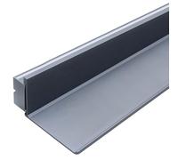 AHDFY Aviation Aluminum Wall Mounted Shelf with LED Light, Floating Display Shelf with Switch, 3 Color Temperatures Optional, for Bathroom Kitchen Bar Living Room,Grey/6000K,W:158mm/L:1500mm