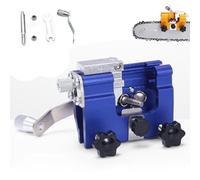 AHDFY Chainsaw Sharpener - Portable Hand Crank Chainsaw Sharpening kit with Diamond Grinding Heads, Chain Saw Sharpener Tool All Aluminum Alloy Material for Most Chain Saw,Blue/Large,1 Grinding Head