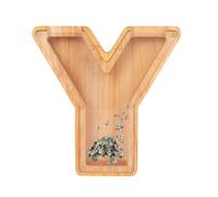 AHDFY Wooden Letter Money Box, Letter A-Z Transparent Money Bank, Saving Coins Cash Change, Home DIY Decor, for Kids Persona Piggy Bank, Wood Money Save Box Creative Gift,Y