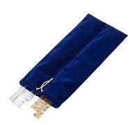 Ahdoma Mahjong Rack Bag, Velvet Drawstring Mahjong Rack Storage Bags with 2 Compartments Fits 4 Racks and Pushers, Mahjong Accessories Mah Jongg Gifts for Mah Jongg Players, Blue