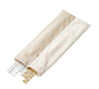 Ahdoma Mahjong Rack Bag, Velvet Drawstring Mahjong Rack Storage Bags with 2 Compartments Fits 4 Racks and Pushers, Mahjong Accessories Mah Jongg Gifts for Mah Jongg Players, Beige