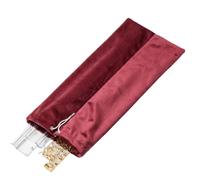 Ahdoma Mahjong Rack Bag, Velvet Drawstring Mahjong Rack Storage Bags with 2 Compartments Fits 4 Racks and Pushers, Mahjong Accessories Mah Jongg Gifts for Mah Jongg Players, Wine red